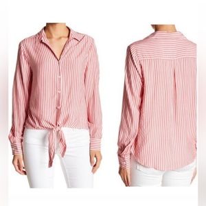 Red Striped Button Down